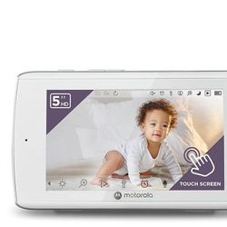 Motorola VM36XL Touch Connect 5" HD Wi-fi Video Baby Monitor 1000ft Range, White