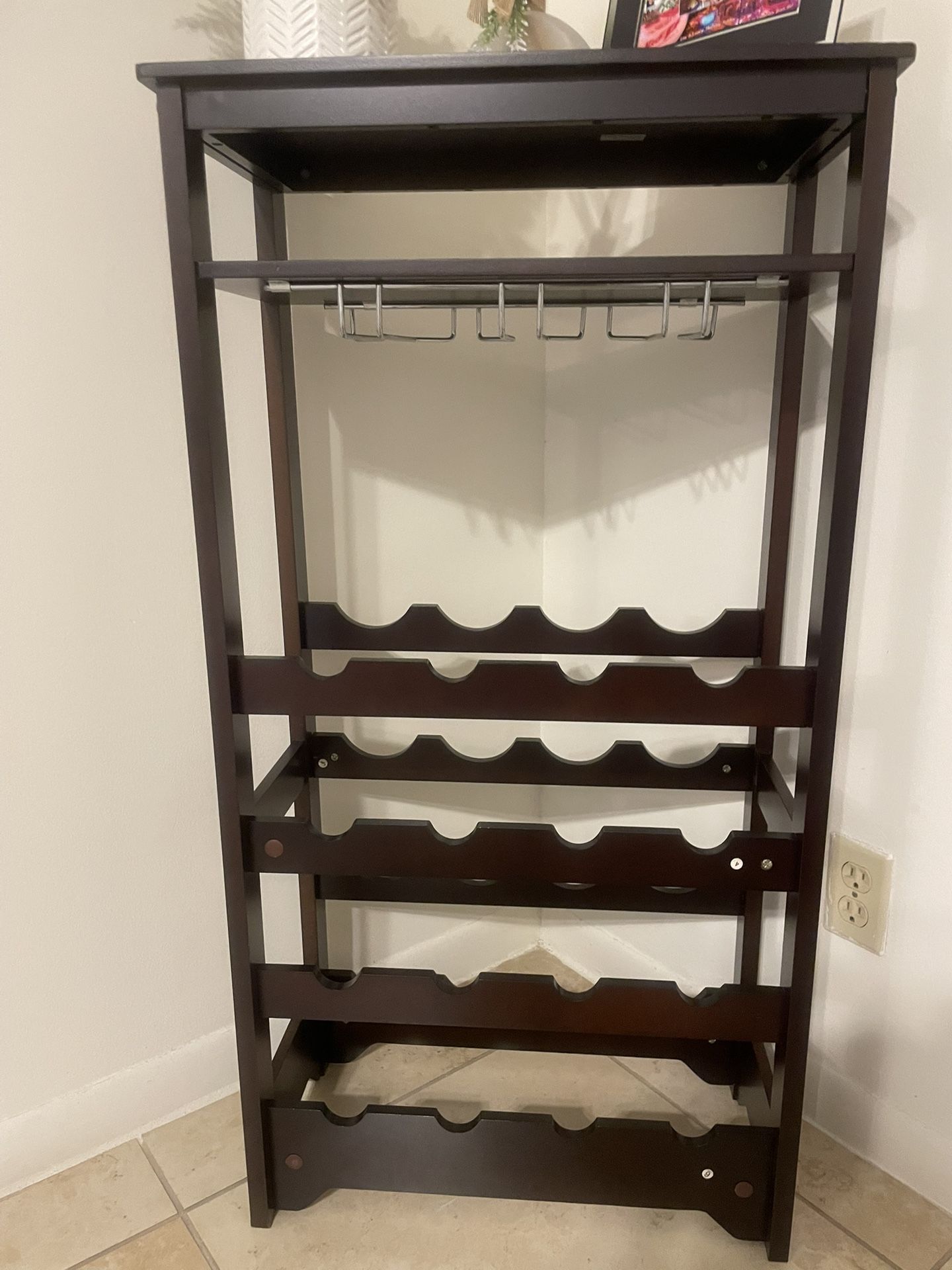Brown Wine Rack