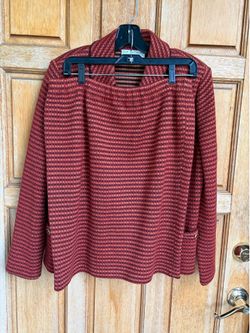 St John Collection Marie Gray Santana Knit Skirt Suit Rust Metallic Tweed Sz 10
