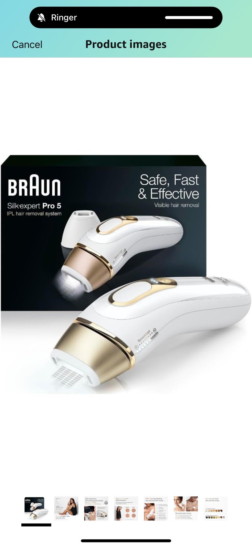 Braun IPL Long Lasting Hair Removal for Women and Men, Silk Expert