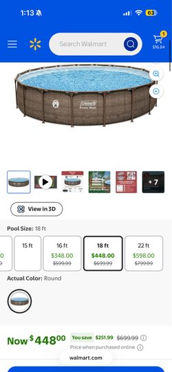 Coleman swimming pool