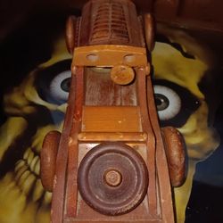Vintage Old Wooden Car Music Box