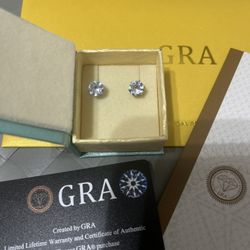 Dazzling 3CT + 3CT Moissanite Diamond  Earrings