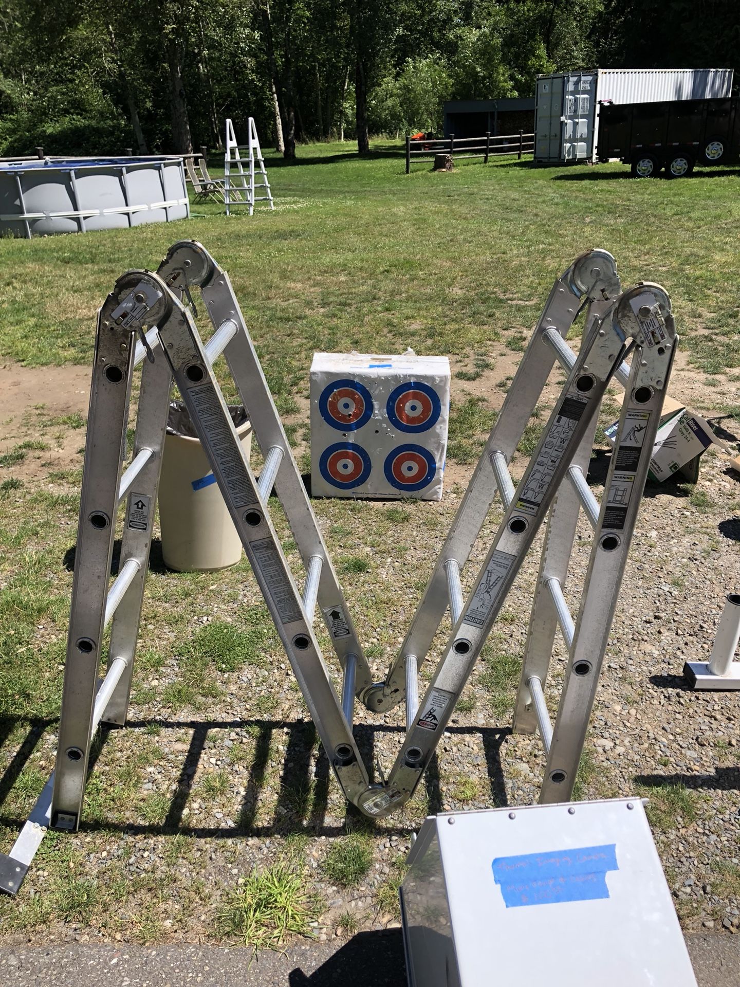 Folding ladder aluminum $30