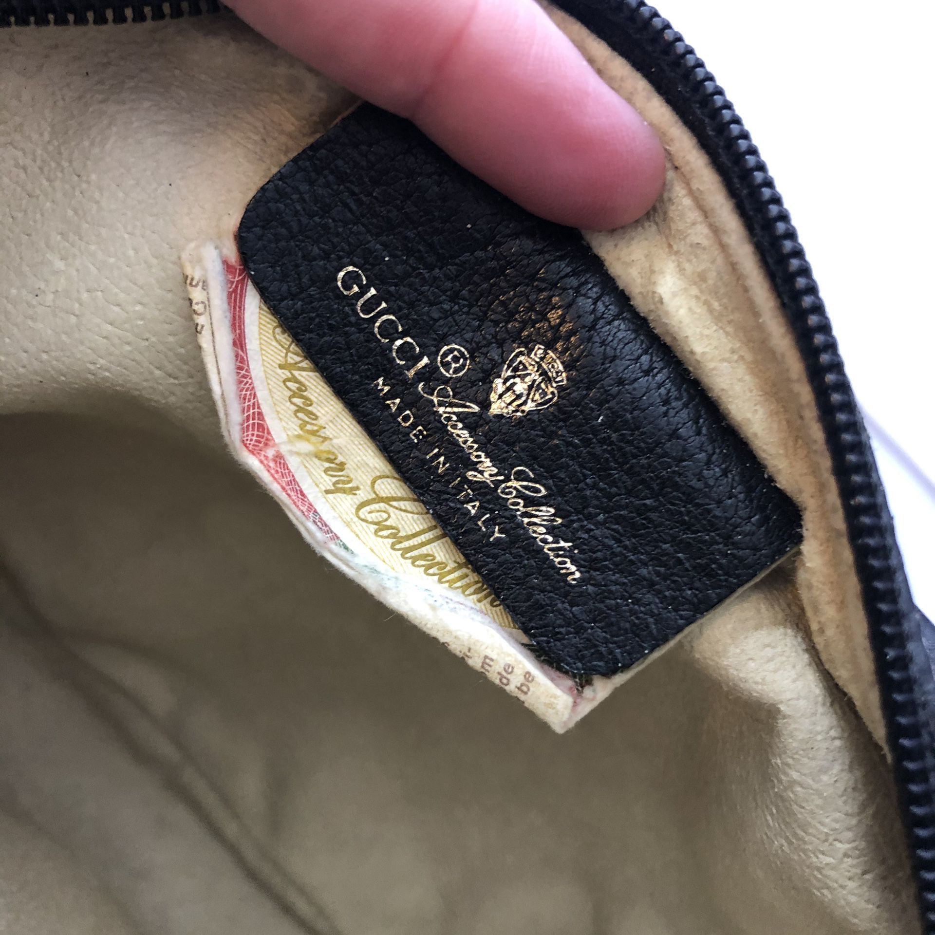 Auth Vtg Gucci Crossbody Black Bag