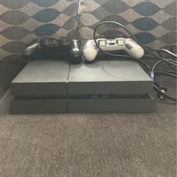PS4 Pro With 2 Controllers And With The Cables 