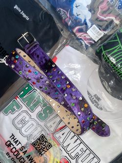 Purple Rhinestone Belt
