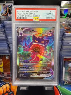 2021 Pokemon SWSH Fusion Strike Secret #271 FA Gengar VMax PSA 10 GEM MINT
