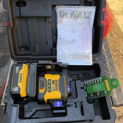 📌DEWALT 20V 3-Beam 360-Degree 3-Plane Laser Level w/battery 5ah )👉PRECIO FIRME NO MENOS👉370