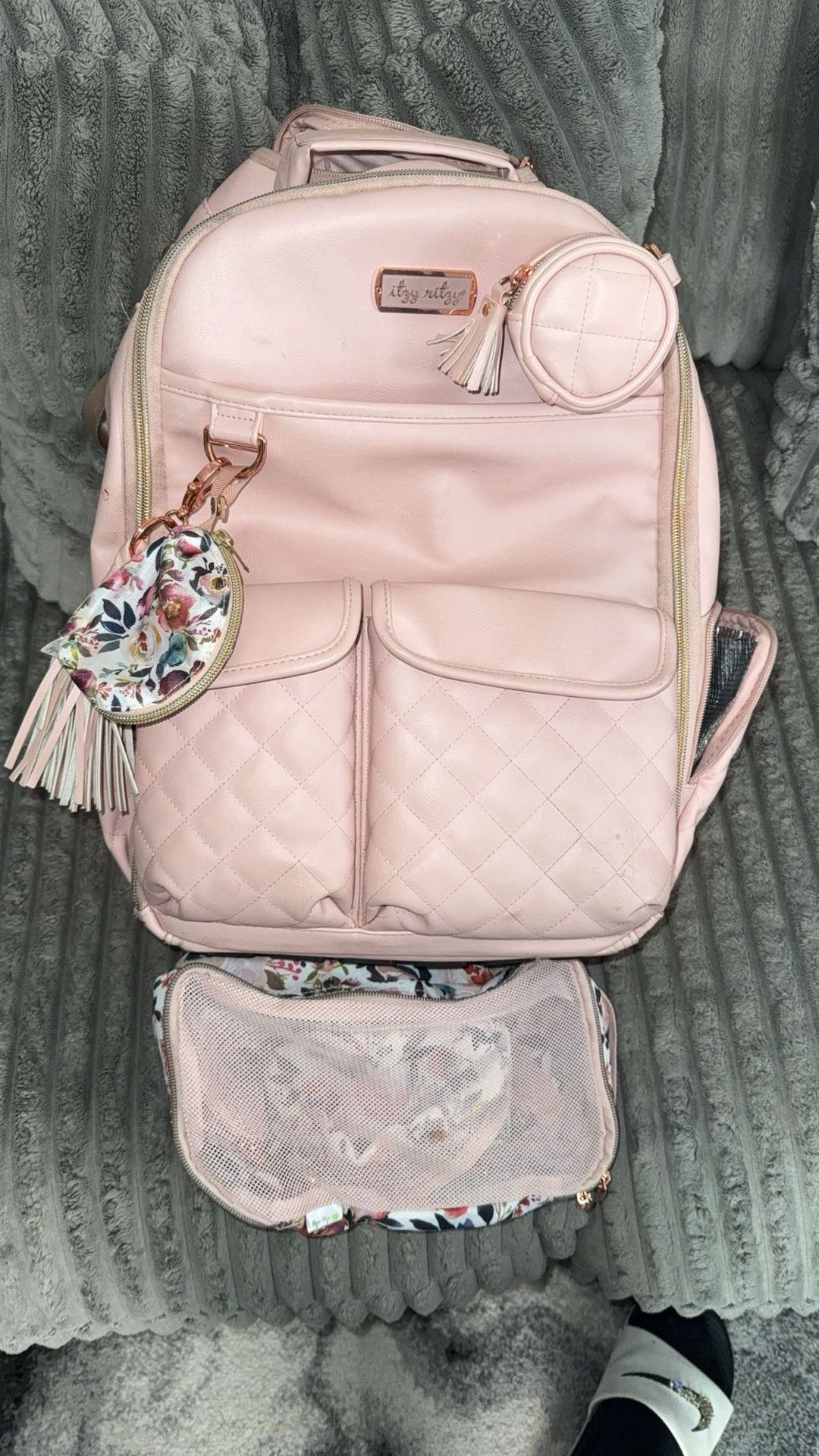 Rose Gold Pink Itzy Ritzy Boss Plug Backpack