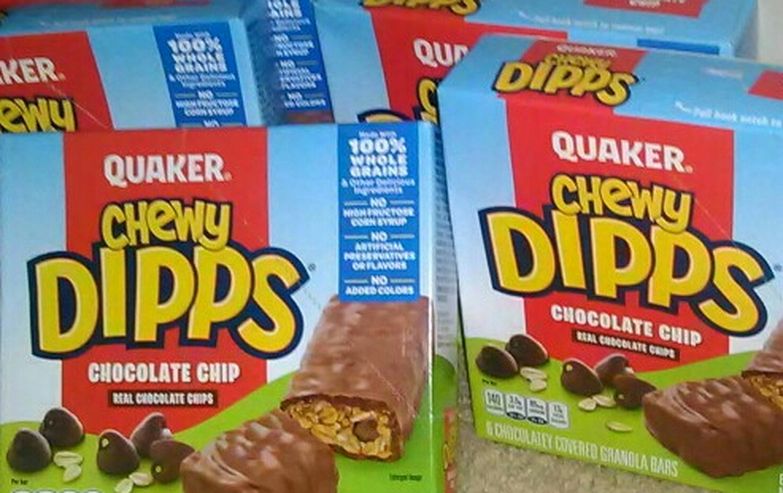 (5) Boxes Of Quaker Granola Dipps! Chocolate Chip Flavor