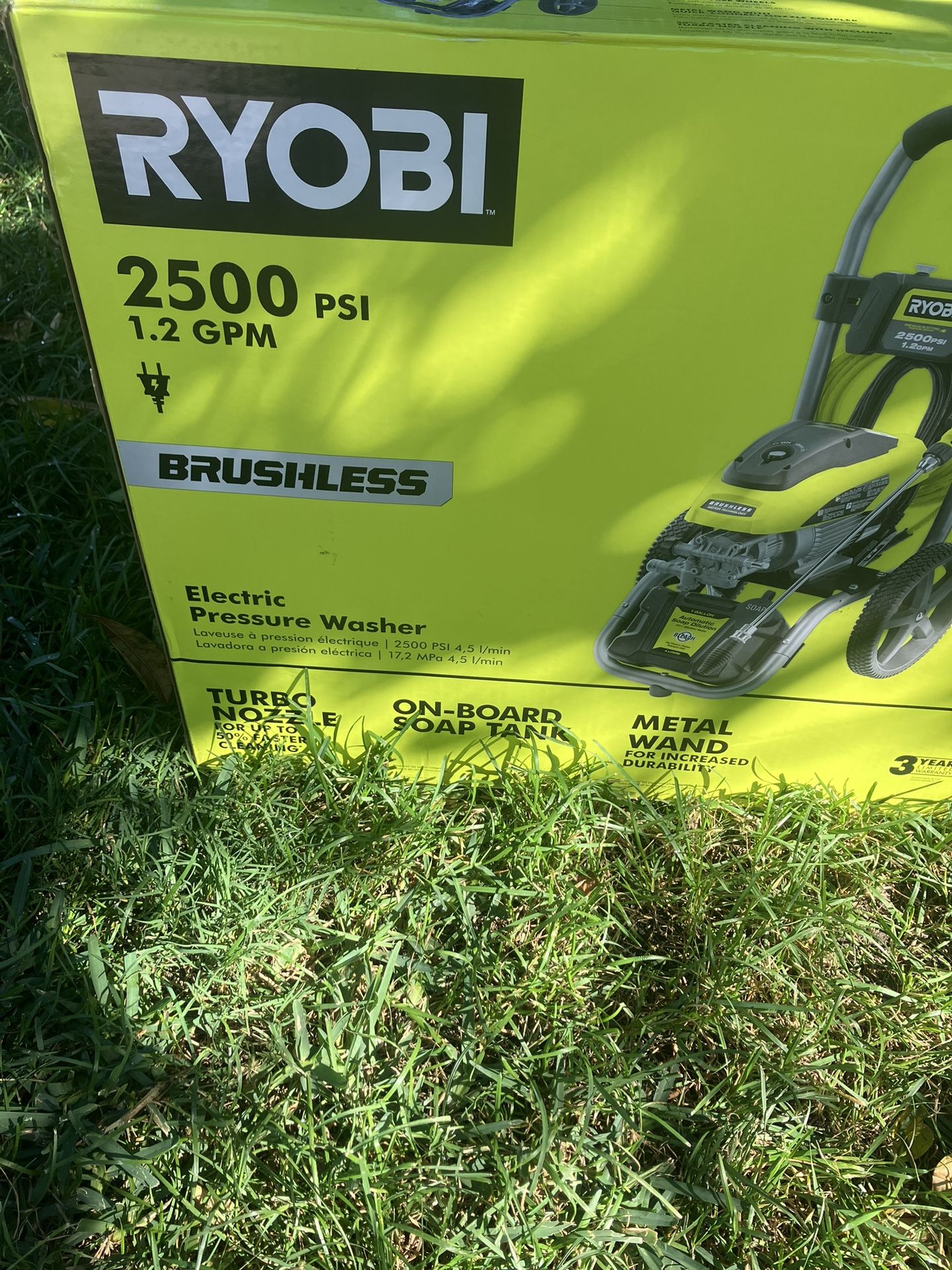 RYOBI 2500 PSI 1.2 GPM High Performance Cold Water Electric Pressure Washer