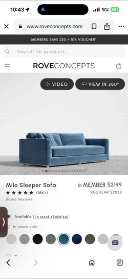 The sleek and flat profile of the Milo Sleeper Sofa marries sophisticated style with casual comfort. Milo’s subtle curves of the padded armrest add vi