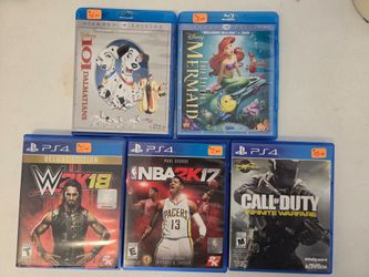 PS4 games & Disney Blue-ray Movie lot