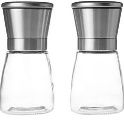 New! Unused! Adjustable Salt and Pepper Grinders, 5.5oz capacity, Set of 2, Short