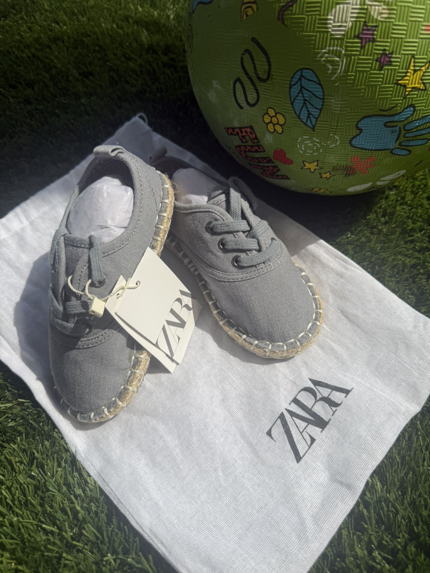 NWT Zara 8 Us Toddler Boy Girl Cotton Canvas Shoes