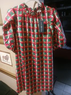 Michelle McDowell Plaid Print Dress NWT