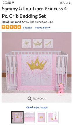 Tiara Princess 4-Pc Crib Bedding Set