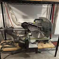 Ryobi 15 Amp 12 in. Corded Sliding Compound Miter Saw with LED Cutline Indicator