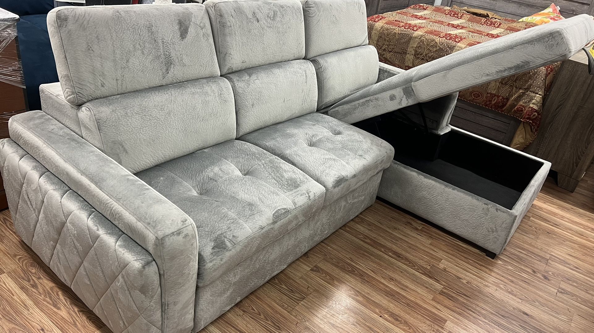 Gray Sofa Futon $799