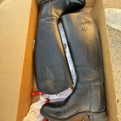 THE EFFINGHAM by BOND BOOT CO. USA RIDING BLACKLEATHER STYLE 100L WOMEN size 7SC