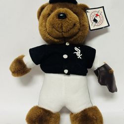 Vintage 2003 MLB Chicago White Sox Mascot Plush Bear W/Glove w/ tags - 12”