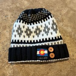 Colorado Embroidery Knit Fleece Lined Patterned Beanie One Size