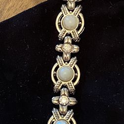 Ladies Silver Pearl Bracelet 