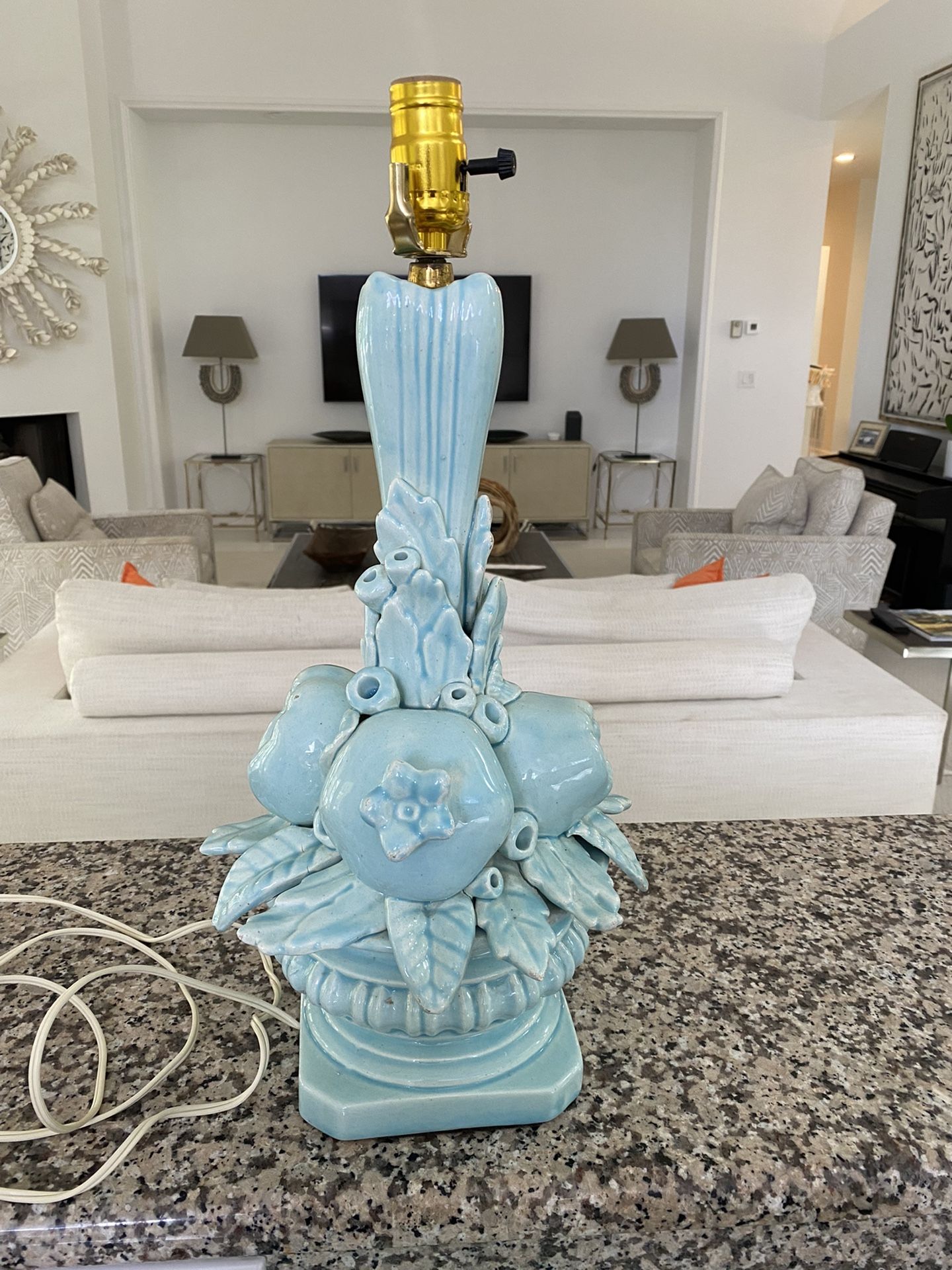 Vintage Manises Ceramic Lamp