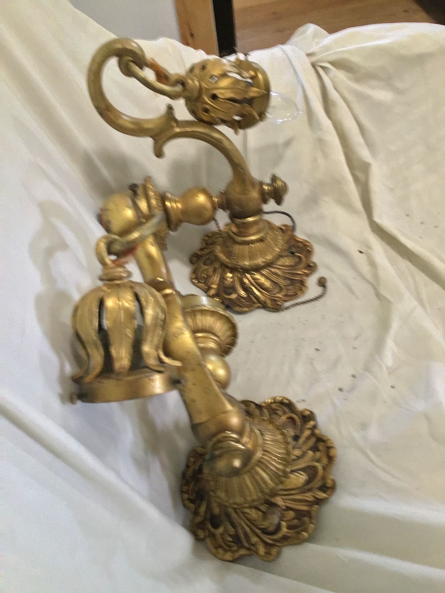Bronze Very Heavy Sconces Very Old From 1(contact info removed) Antique. Only $199
