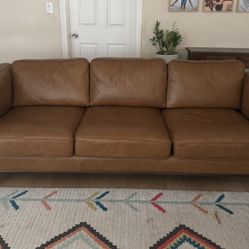 Leather Sofa Mid Century Modern