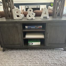 Gray Wood Console Table
