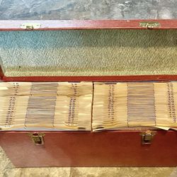 Vintage 45 Vinyl Record Tote with 100 Records