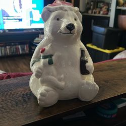 1998 Coca Cola Polar Bear Cookie Jar