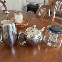Tea Pots and a French Press 