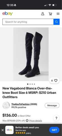 Vagabond over the knee boots/black
