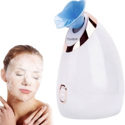 Facial Steamer Trunkya Nano Ionic Warm Mist Face Steamer SPA Skin Humidifier for Women Men Moisturizing Unclogs Pores|Adjustable Nozzle|20s Fast Foggi