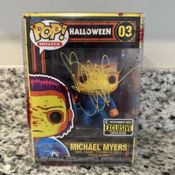 Signed Bloody Michael Myers Funko - Exclusive 