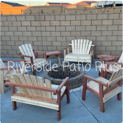 New Wood Patio Furniture Set 