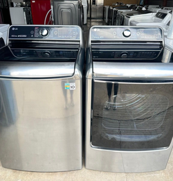 LG Front Load Set Stainless Steel SteamDry