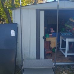 Metal Rack To Hang Clothes On With 2 Shelf's On The Bottom For Shoes With Wheels Like New 