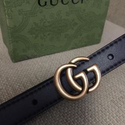 Gucci Skinny Marmont Leather Belt Size 100