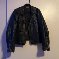 Black, Leather Jacket