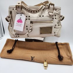 AUTHENTIC Louis Vuitton Riveting Sac+Dust Bag+Lock & Key+C.O.A.+Shopping Bag 