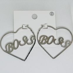 Boss Heart Earrings