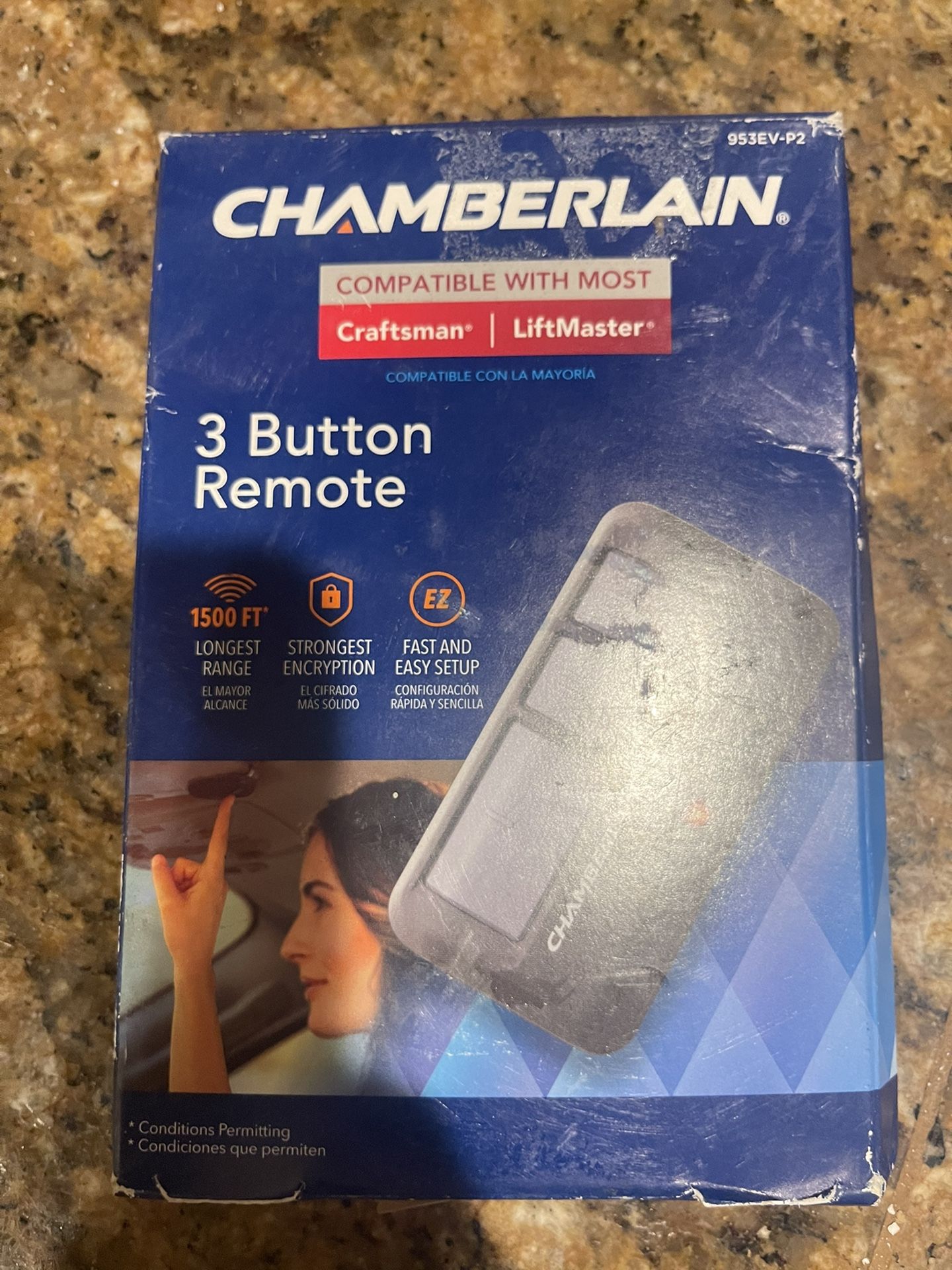 chamberlain 3 button garage door remote 