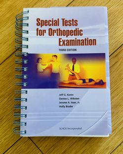 Physical therapy book. Special Tests for Orthopedic Examination