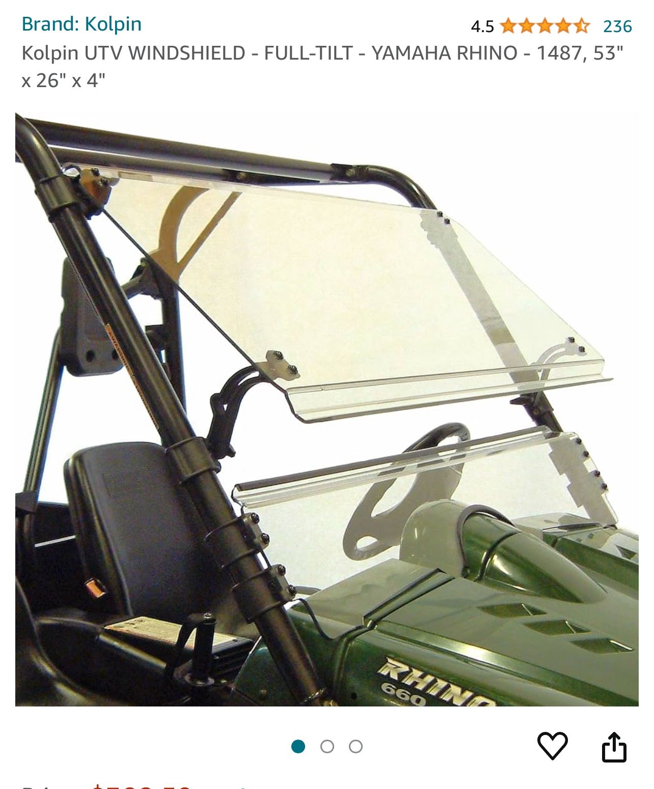 Rhino Full Tilt Windshield