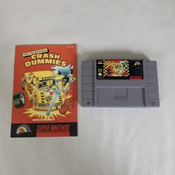 Crash Dummies Super Nintendo (SNES) - Tested - Cart, Manual