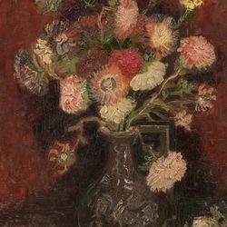 Van Gogh Chinese Asters & Gladiolus Wall Art on Canvas (NEW)
